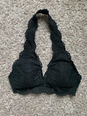 Xhilaration Black Lace Halter Bralette